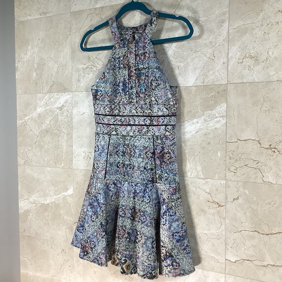 Parker Dresses & Skirts - Parker Tribal Jacquard Party Brady Dress | Fit & Flare | Cut-Out Back | Size S